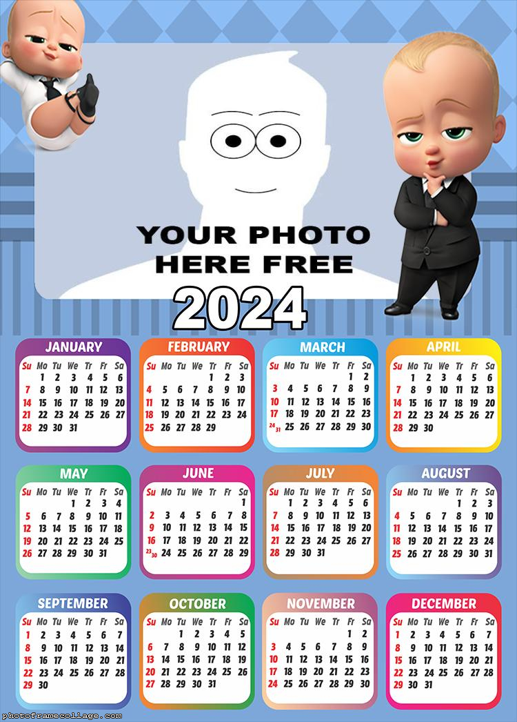 Calendar 2024 Powerful Boss Picture Frame