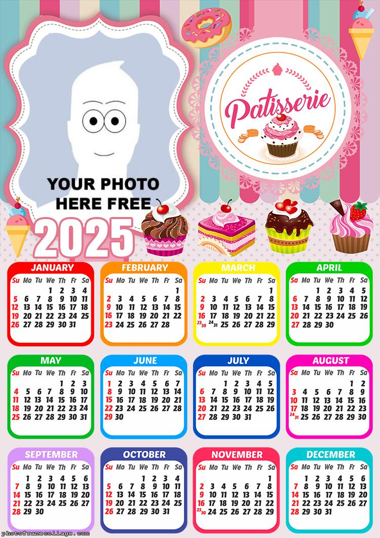 Calendar 2025 Patisserie Picture Free