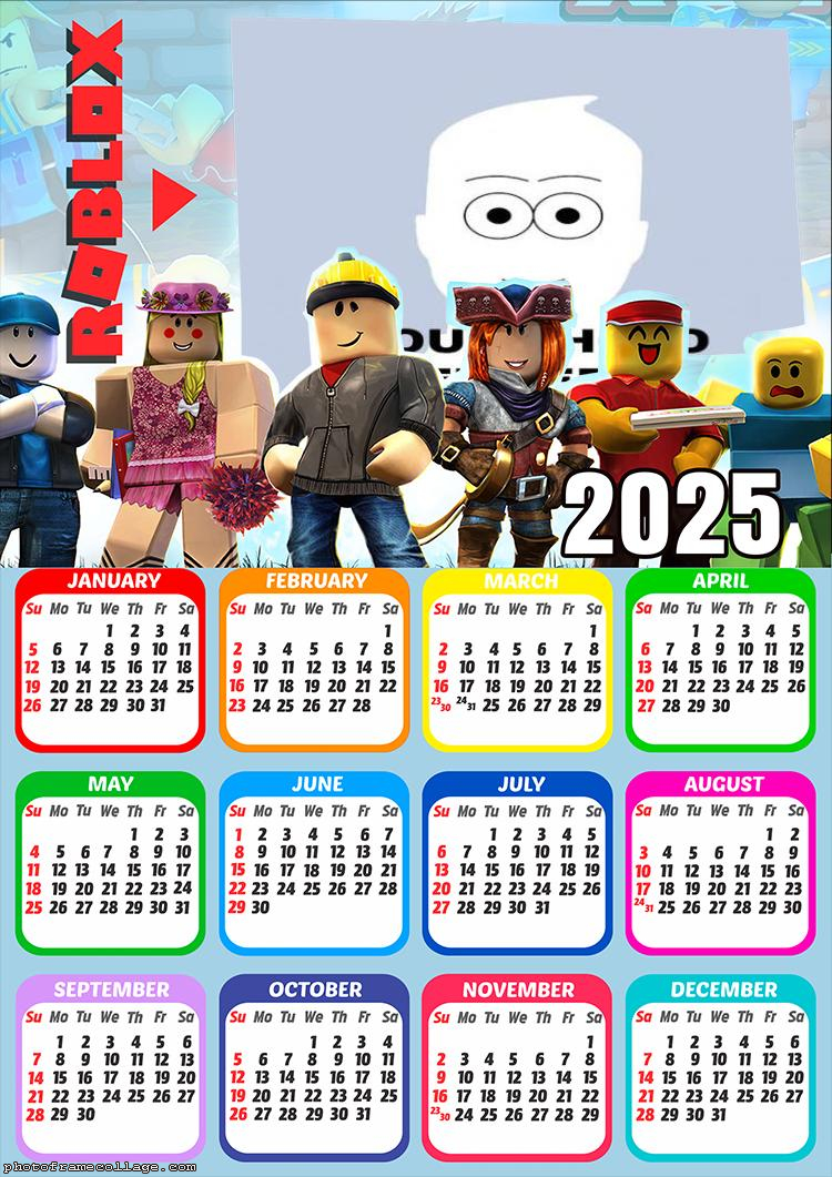 Calendar 2025 Roblox Picture Frame Collage