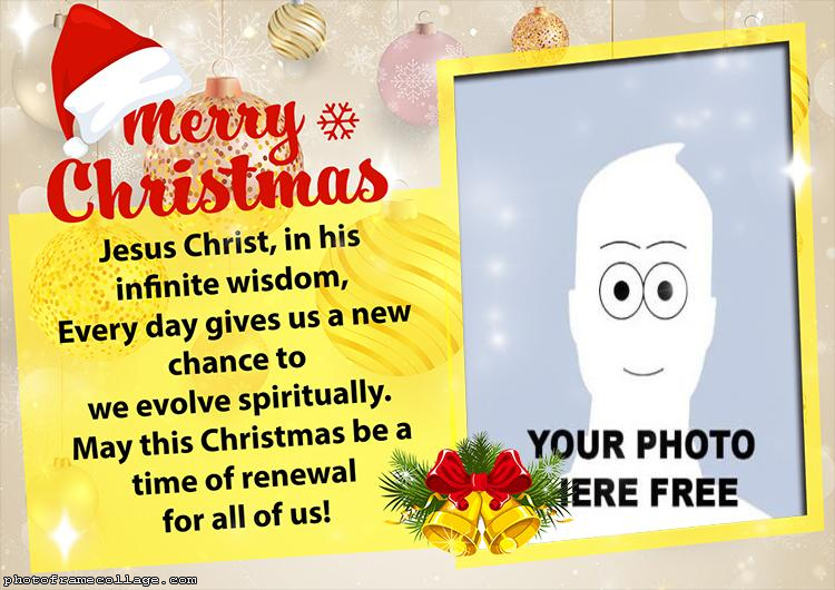 Photo Frame Merry Christmas Jesus Christ Message