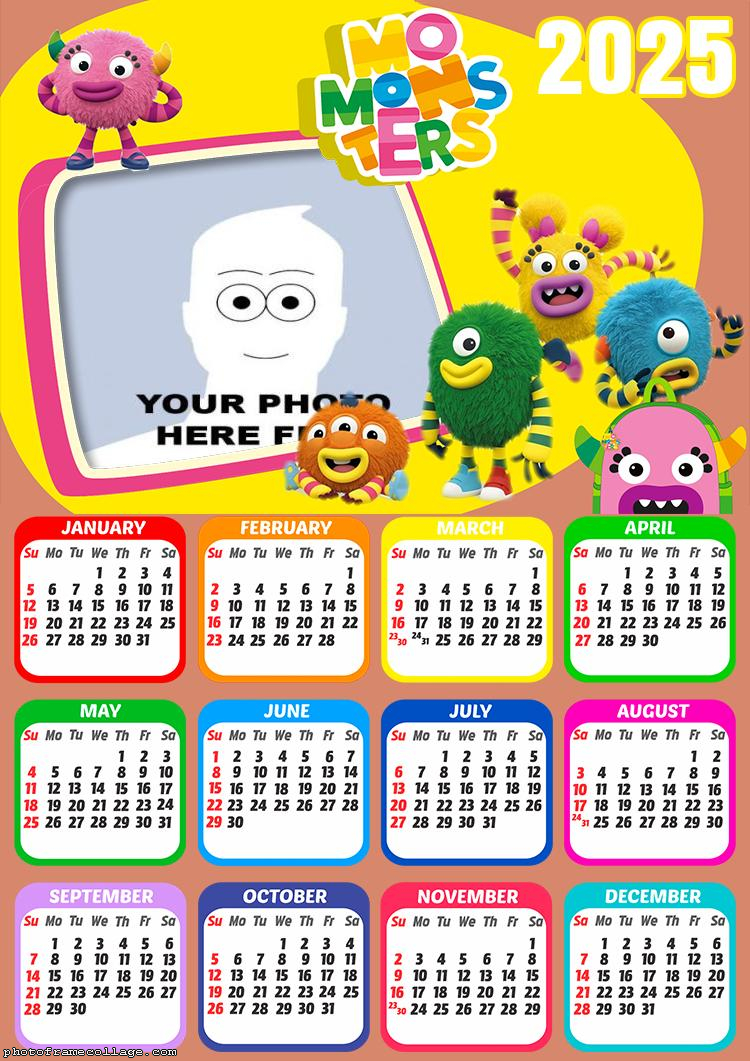 Calendar 2025 Momonsters Picture Frame Digital