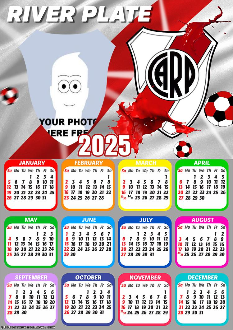 Calendar 2025 River Plate Photo Picture