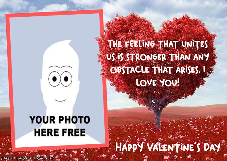 Happy Valentines Day Love You Photo Montage Digital