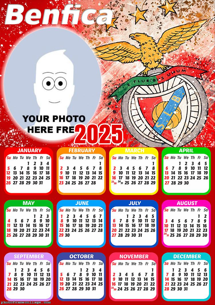 Calendar 2025 Benfica Frame Collage