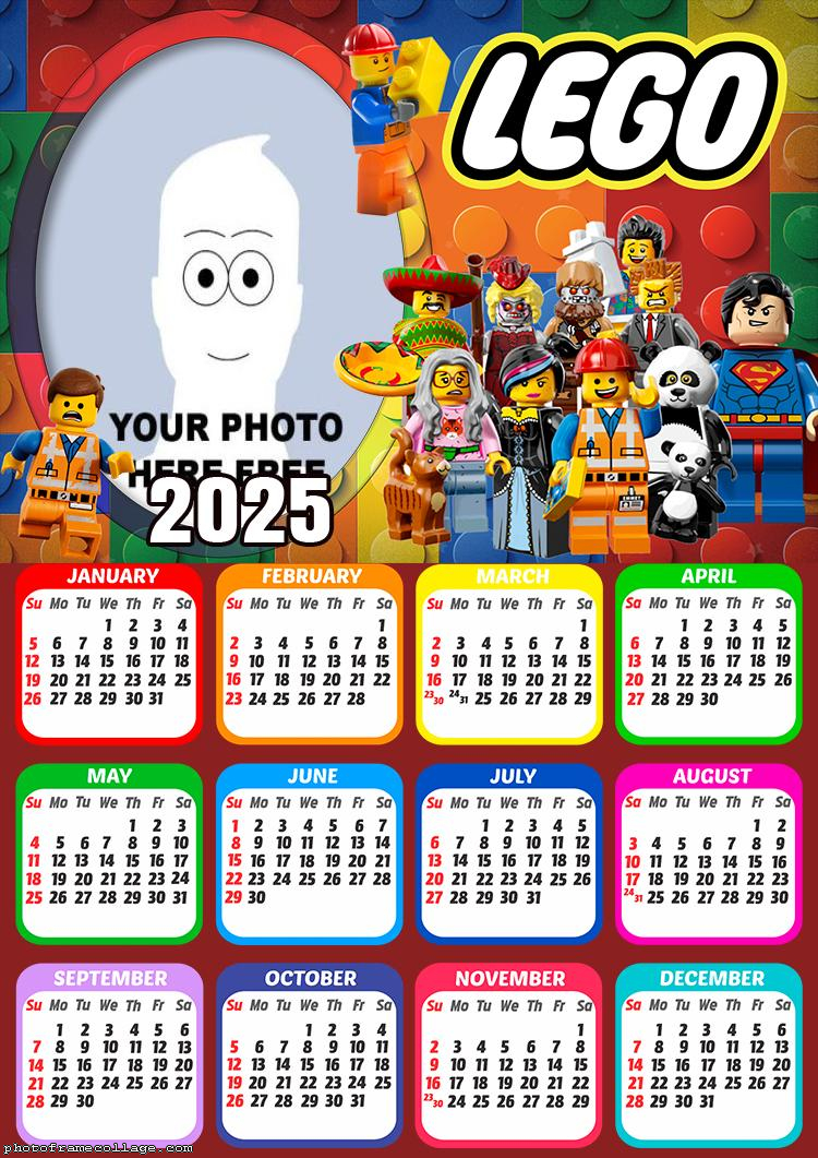 Lego December Calendar 2025 Printable