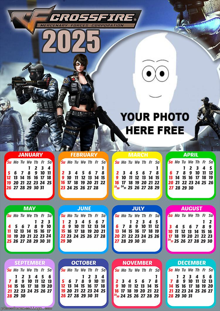 Picture Frame Calendar 2025 CrossFire