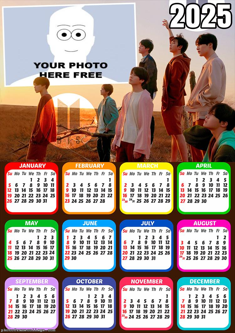 Picture Frame Calendar 2025 BTS