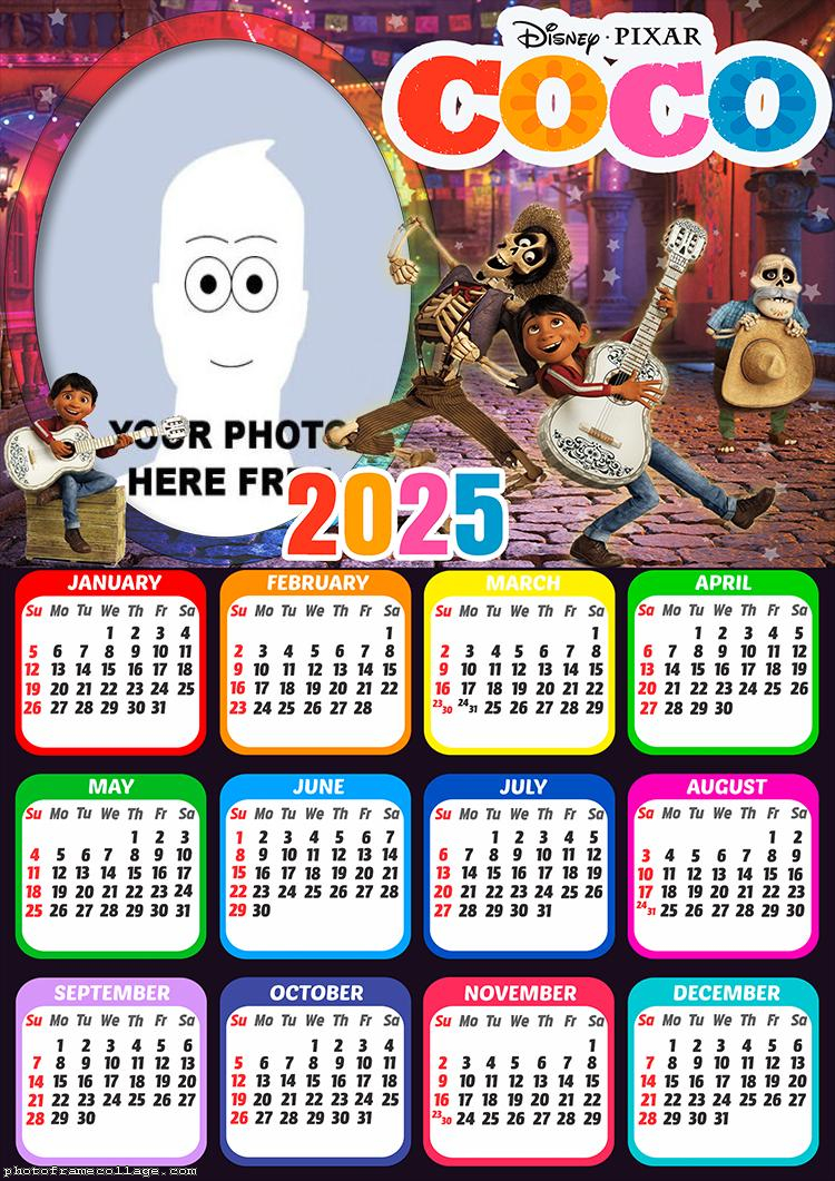 Photo Calendar 2025 Coco Picture Frame