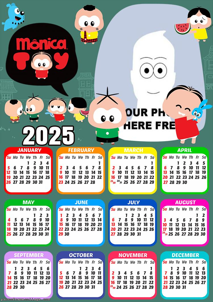 Calendar 2025 Monica Toy Picture Digital