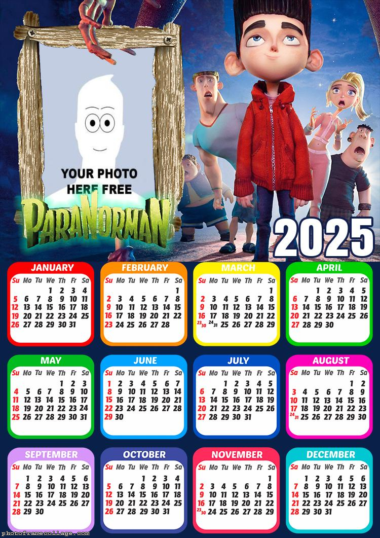 Calendar 2025 ParaNorman Picture Frame Digital