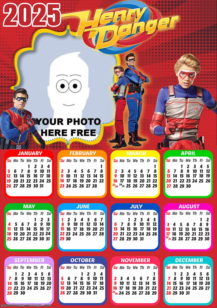 Calendar 2025 Henry Danger Frame Collage