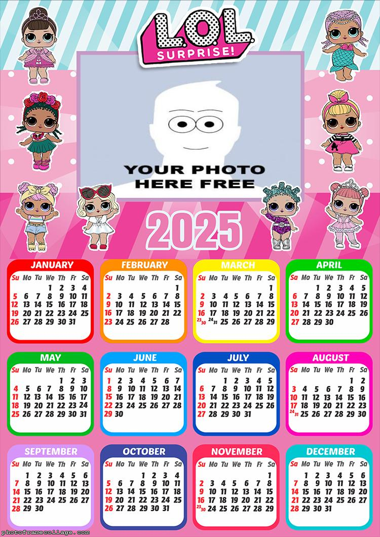 Calendar 2025 LOL Surprise Dolls