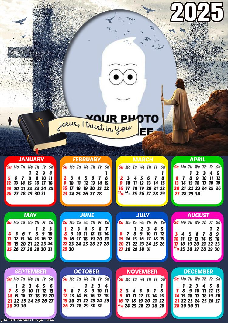 Photo Calendar 2025 Jesus I trust in You