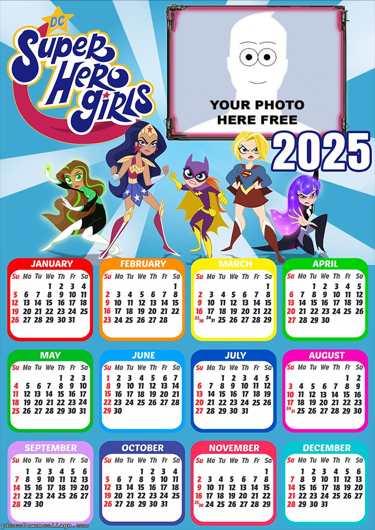 Calendar 2025 DC Super Hero Girls