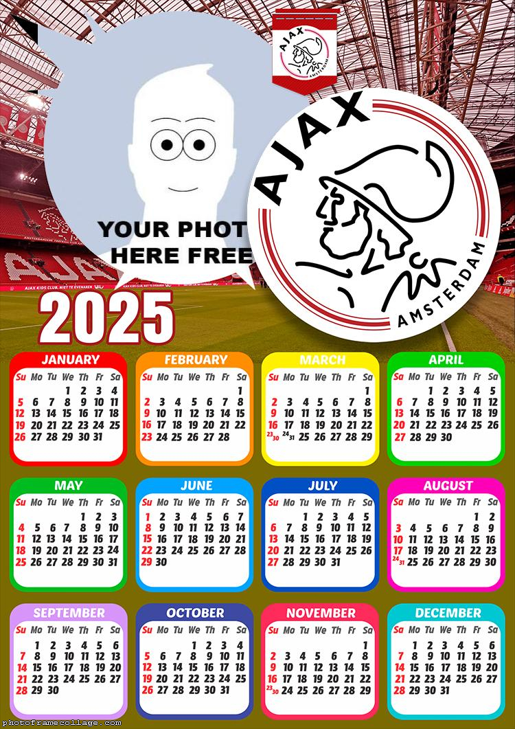 Calendar 2025 Amsterdamsche Football Club Ajax