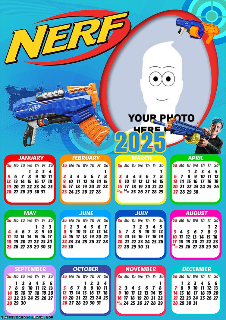 Calendar 2025 Nerf Picture Frame Digital