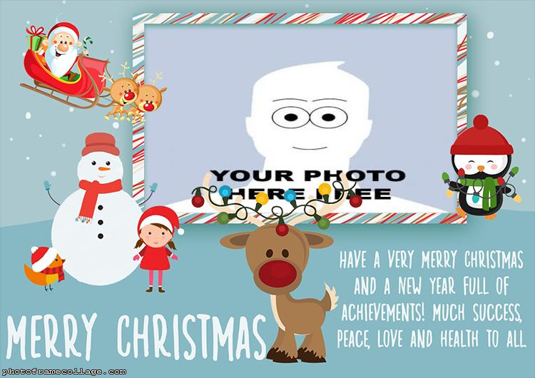 Photo Frame Image Merry Christmas Cute