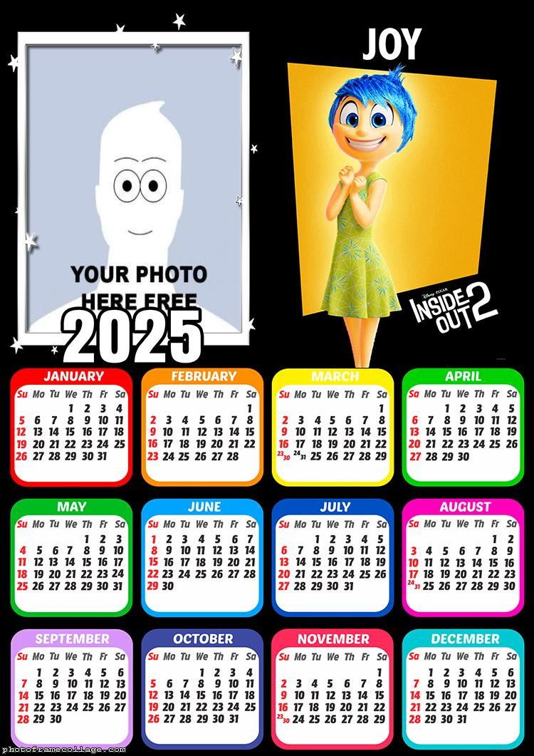 Calendar 2025 Joy Inside Out 2