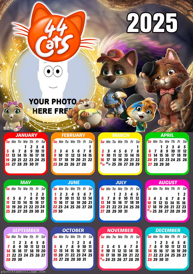 Calendar 2025 44 Cats