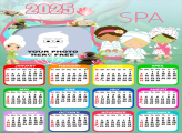 Calendar 2025 Kids SPA Photo Collage Online