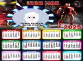 Calendar 2025 Iron Man Frame Collage