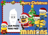 Digital Photo Frame Merry Christmas Minions