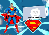 Photo Collage Digital Superman Cartoon