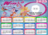 Calendar 2025 Winx Club Photo Collage Frame