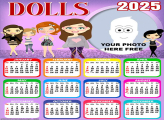 Picture Frame Calendar 2025 Dolls