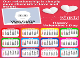 Calendar 2025 Message Valentines Day