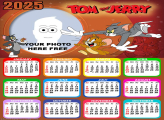 Calendar 2025 Tom and Jerry Photo Collage Frame