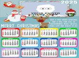 Photo Calendar 2025 Merry Christmas Cute