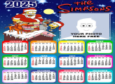 Calendar 2025 Santa Claus The Simpsons Picture Collage
