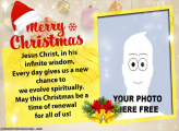 Photo Frame Merry Christmas Jesus Christ Message