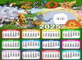 Calendar 2025 Kids Zoo Photo Collage Online