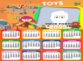 Photo Calendar 2025 Toys Theme Frame Collage
