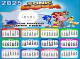 Calendar 2025 Sonic Boom Photo Collage Frame