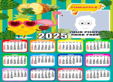 Calendar 2025 Pineapple Picture Collage