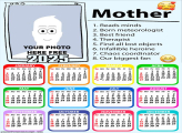 Calendar 2025 Mother Qualities Collage Free