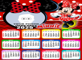 Calendar 2025 Minnie Red Dress Picture Frame