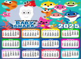 Calendar 2025 Baby Shark Toys Photo Frame