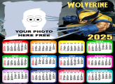 Calendar 2025 Wolverine Photo Collage Frame