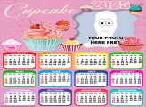 Picture Frame Calendar 2025 Cupcake